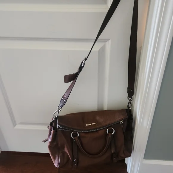 Miu Miu Brown Leather Briefcase with Vintage Appeal - Picture 8 of 10